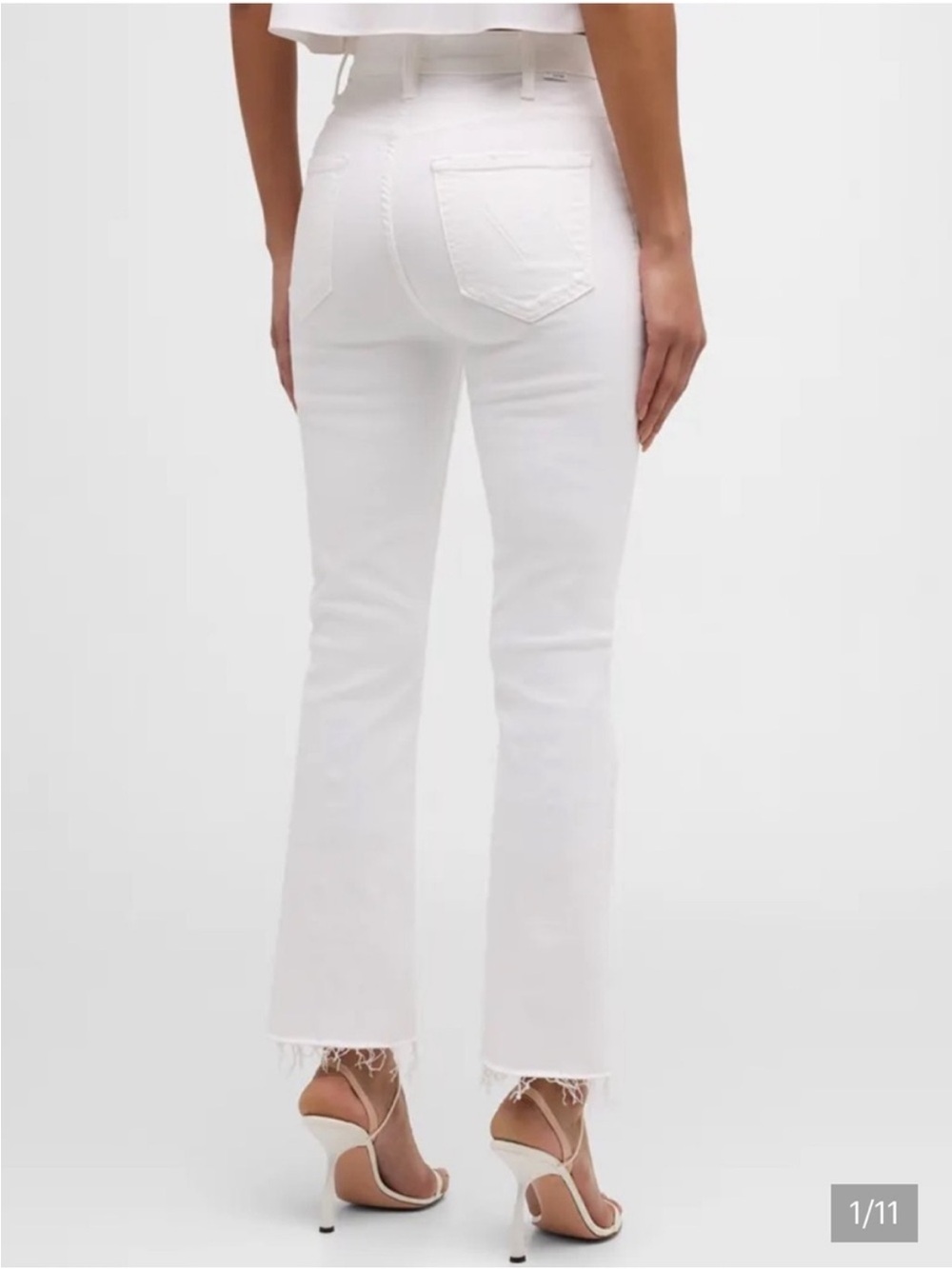 Mother The Hustler Ankle Frey In Fairest of them All - White - Size 26